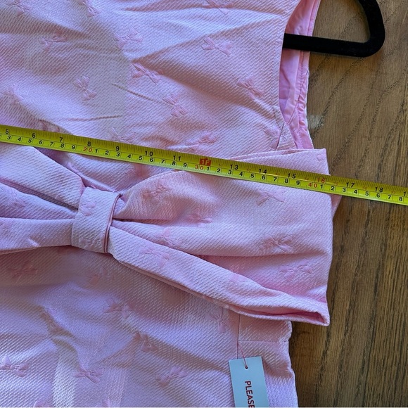 NWT Sister Jane Gali Bow Jacquard Mini Dress Pink Women’s Sz Small Party Formal - Picture 8 of 9